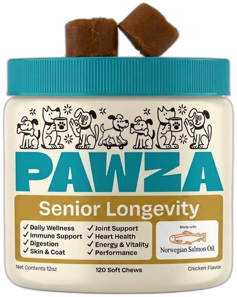 PAWZA Senior Longevity bottle