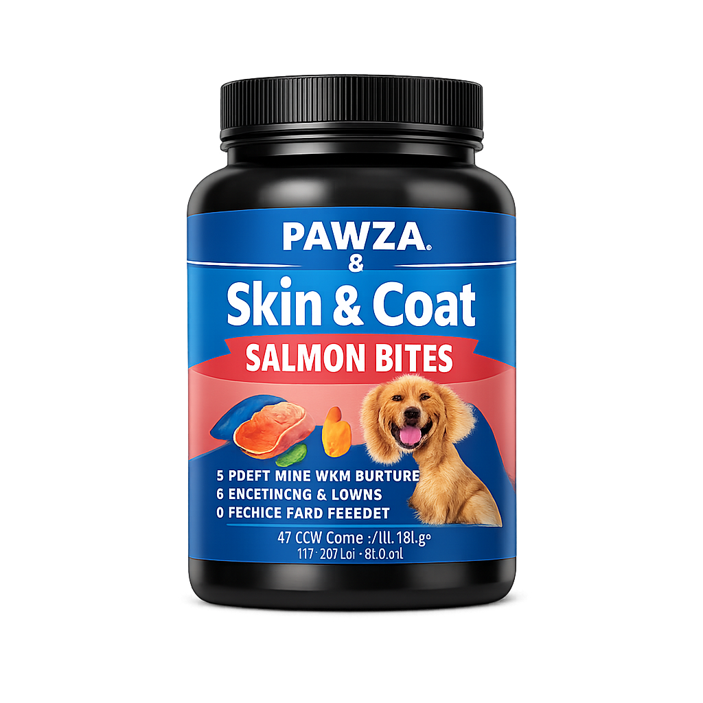 PAWZA Skin & Coat Salmon Bites bottle