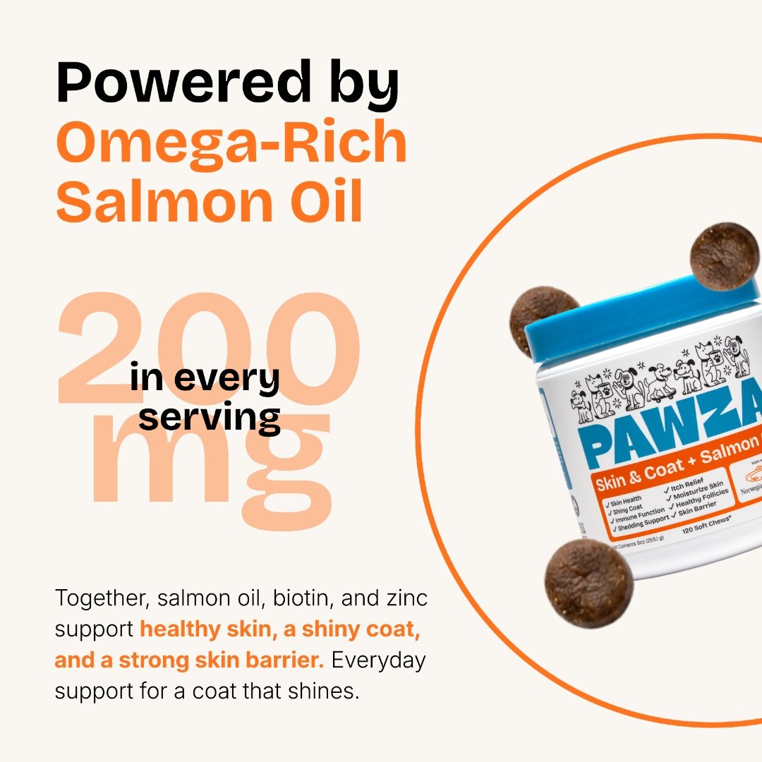 Powered by omega-rich salmon oil, 200mg per serving